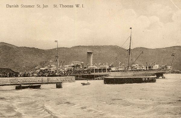 SS St Jan ved kaj Hassel Island