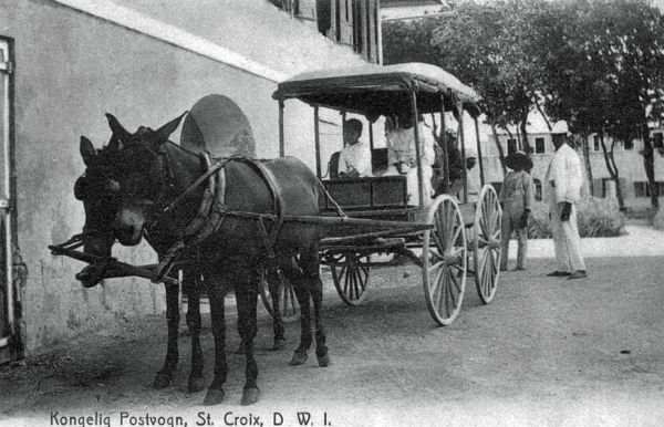 Transportmidler Kongelig hestepostvogn paa St Croix